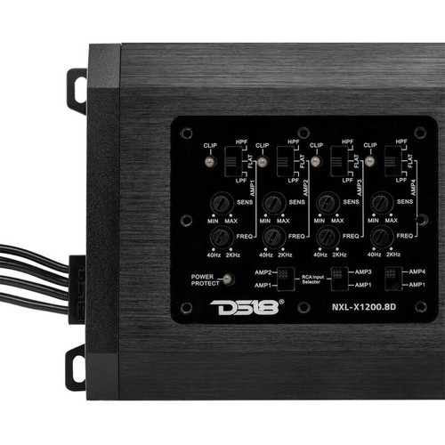 DS18 8-Channel Class-D Amp Full-Range 8 x 150 Watts RMS at4 ohm IP67 Waterproof Rating