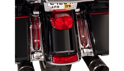 Filler Panel Light - Red Lens - Red LEDs - Chrome