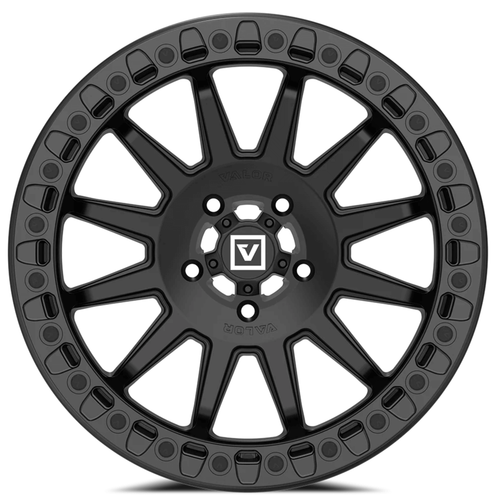 Valor V09 Black Satin Beadlock Wheel - 15x7