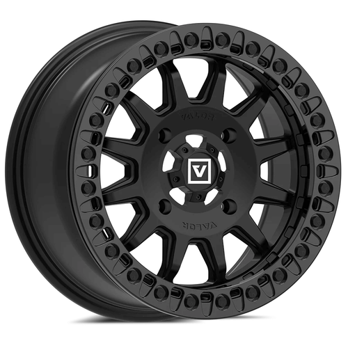 Valor V09 Black Satin Beadlock Wheel - 15x10