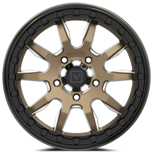 Valor V15 Satin Bronze Beadlock Wheel - 15x7 5/114.3 +45mm