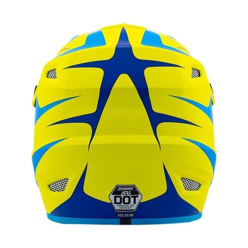 Answer 26 AR1 Mototown Helmet - Matte Hyper Acid Cyan & Dark Blue - view 2