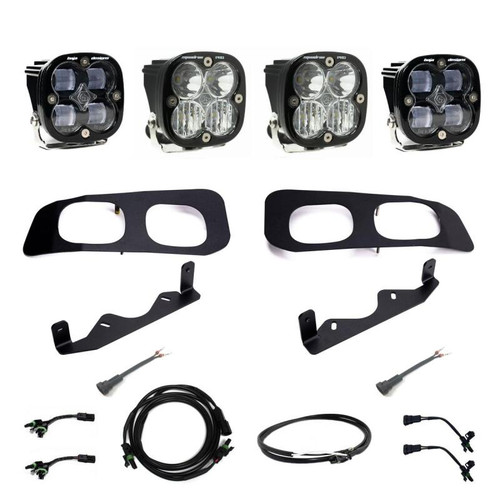 Baja Designs 2023+ Ford F250/F350 Super Duty Squadron SAE/Pro Fog Pocket Kit - Clear Upfitter Photo - Primary