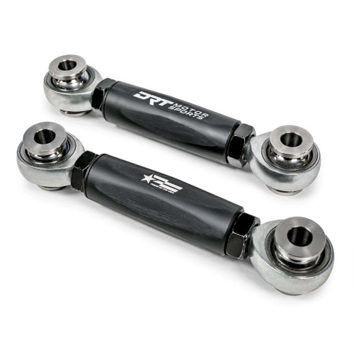 DRT Black Hex Front Sway Bar Link Set - Can-Am Maverick R