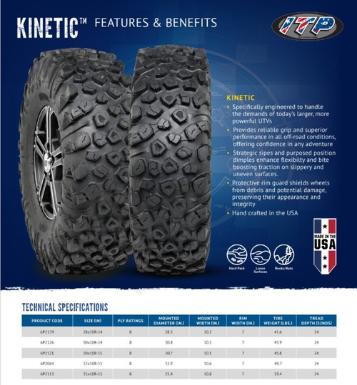 ITP Kinetic Tire 35x10R-15 8PR