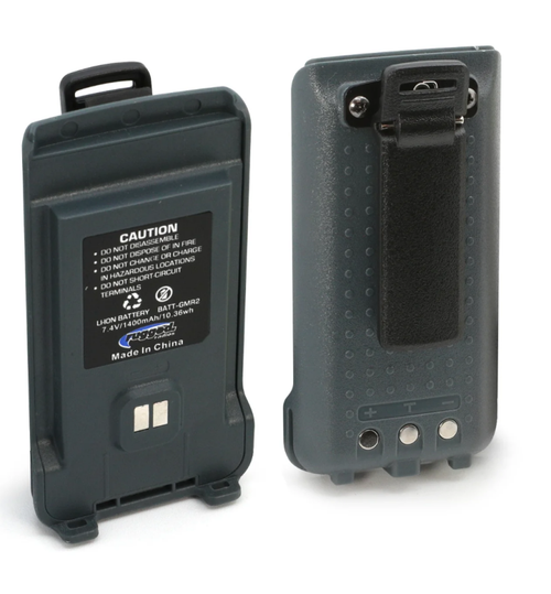 Rugged Radios GMR2 Replacement Lithium Battery w/12v Charge Port and Belt Clip Grey - view 2