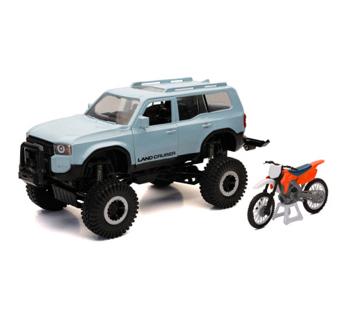 New Ray Toys 1:18 Scale Toyota Land Cruiser 250 & Dirt Bike - 37586