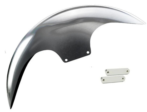 Bagger Nation Real Steel Cafe Front Fender for OEM Wheels - 2014+ Harley-Davidson