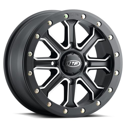 ITP Inertia Beadlock 15x7 / 4x137 BP / 30mm Offset Matte Black w/ Machined Accents Wheel