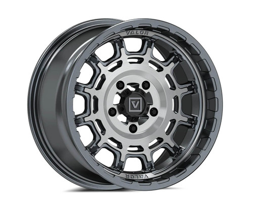 Valor V17 Brushed Gunmetal Wheel - 15x8 5/114.3 +10mm