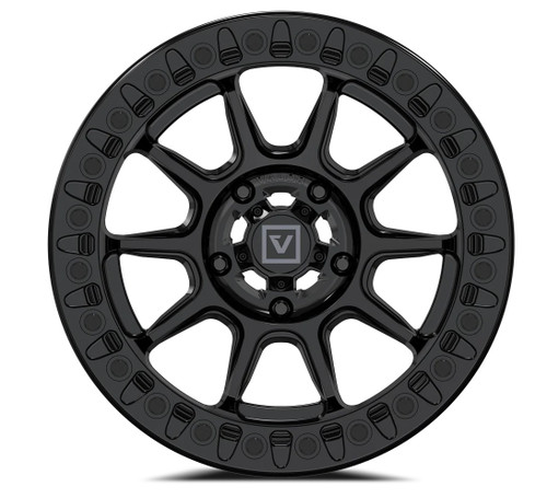 Valor V18 Gloss Black Beadlock Wheel - 15x7 5/114.3 +30mm