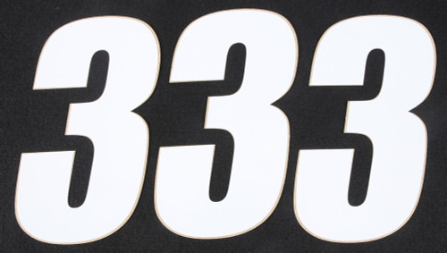 NUMBER 3 WHITE 6" 3/PK