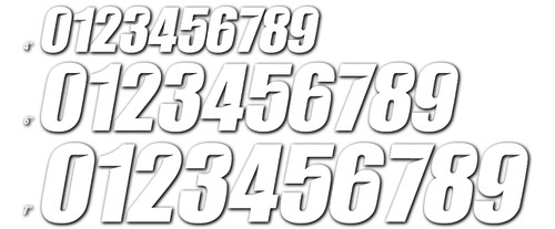 #8 WHITE 6 SLASH SERIES 3/PK