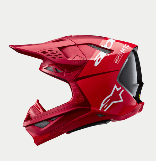 Alpinestar Supertech M10 Flood Helmet - Matte & Glossy Red Fluo