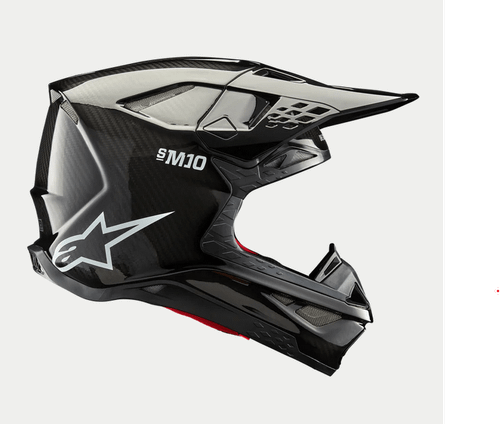 Alpinestar Supertech M10 Solid Helmet - Glossy Black Carbon