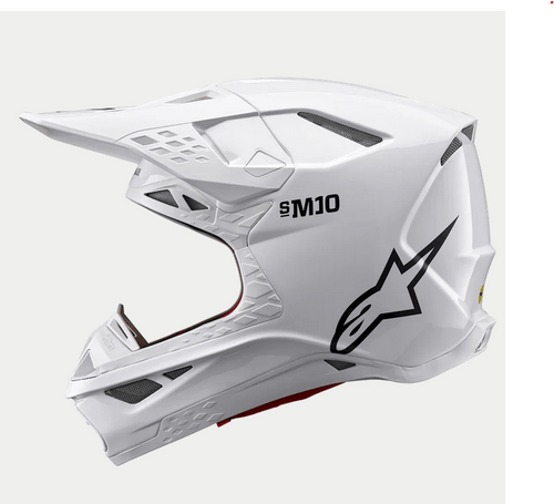 Alpinestar Supertech M10 Solid Helmet - Glossy White