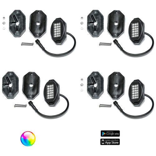 5150 Whips 187 Rock Lights with Control Harness