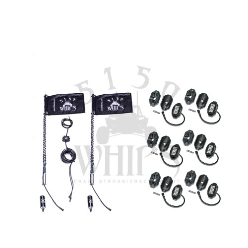 5150 Whips 187 Whips and Rock Light Combo Kit