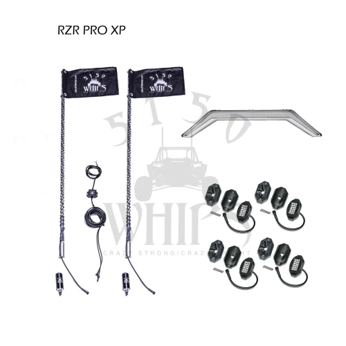 5150 Whips 187 Lighting Kit - Polaris RZR PRO XP Pro R Turbo R