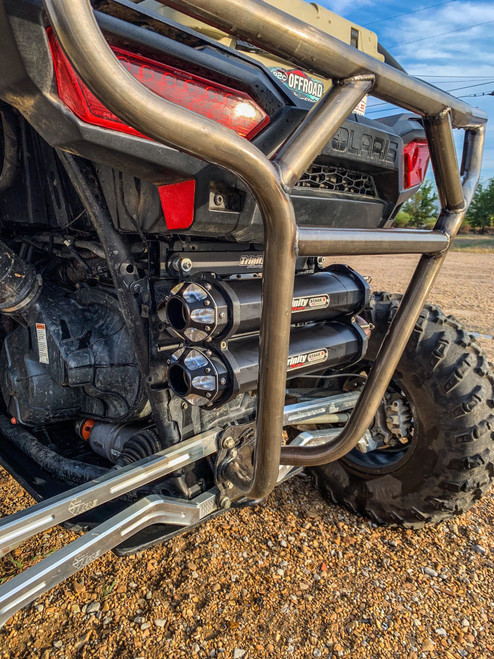 Trinity Contrast Cut Muffler Tip installed
