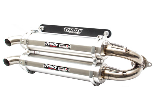 Trinity Stage 5 Dual Slip On Exhaust System - Polaris RZR PRO XP Turbo R PRO S