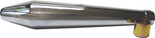 19" SHORTY HOOLIGAN MUFFLER CHROME