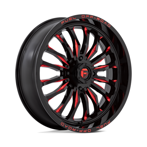 D822 22X7 4X137 G-BLK MILL-RED 13MM