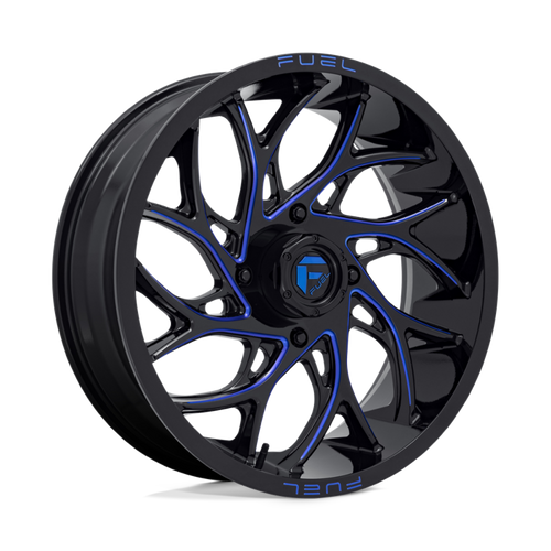 D778 20X7 4X156 G-BLK-MILL-BLU 13MM