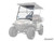 SuperATV Flip Down Front Windshield - Club Car Onward