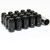 Valor 12x1.25mm Black Spline Lug Nut Kit for 5-Lug UTVs