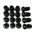 Valor 10x1.25mm Black Acorn Lug Nut Kit for 4-Lug UTVs