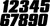 #8 7" BLACK DIGITS 3/PK
