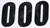 NUMBER 0 BLACK 4" 3/PK