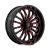 D822 22X7 4X137 G-BLK MILL-RED 13MM