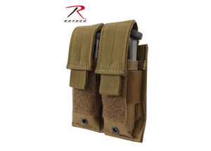 Rothco MOLLE Double Pistol Mag Pouch Coyote Brown Rothco MOLLE Double Pistol Mag Pouch Coyote Brown