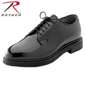 Rothco Uniform Hi-Gloss Oxford Dress Shoe Black 7 5055 Rothco Uniform Hi-Gloss Oxford Dress Shoe Black 7 5055