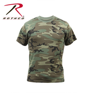 Rothco Vintage Camo T-Shirts Woodland Camo Size 3XL