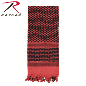Rothco Lightweight Shemagh Tactical Desert Keffiyeh Scarf Red / Black Size One Size Rothco Lightweight Shemagh Tactical Desert Keffiyeh Scarf Red / Black Size One Size