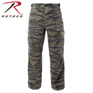 Rothco Vintage Vietnam Rip-Stop Fatigue Pants Tiger Stripe Camo Size XL Rothco Vintage Vietnam Rip-Stop Fatigue Pants Tiger Stripe Camo Size XL
