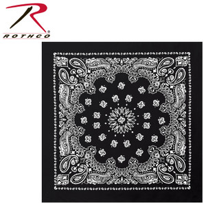 Rothco Trainmen Paisley Bandana * Extra-Large 27* X 27" Black Size 27 x 27 Inches Rothco Trainmen Paisley Bandana * Extra-Large 27* X 27" Black Size 27 x 27 Inches