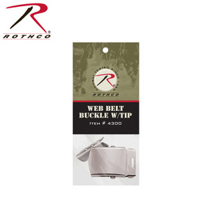 Rothco G.I. Type Web Belt Buckle And Tip Pack Chrome Size One Size Rothco G.I. Type Web Belt Buckle And Tip Pack Chrome Size One Size