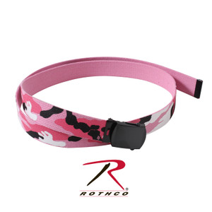 Rothco Camo Reversible Web Belt Pink Camo / Pink Rothco Camo Reversible Web Belt Pink Camo / Pink