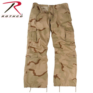 Rothco Women's Camo Vintage Paratrooper Fatigue Pants Tri-Color Desert Camo Size XL Rothco Women's Camo Vintage Paratrooper Fatigue Pants Tri-Color Desert Camo Size XL