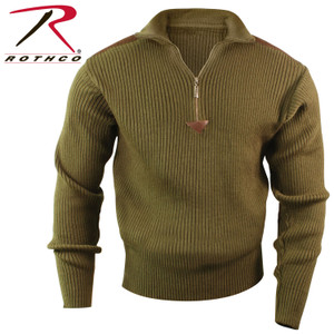 Rothco Quarter Zip Acrylic Commando Sweater Olive Drab Size 3XL Rothco Quarter Zip Acrylic Commando Sweater Olive Drab Size 3XL