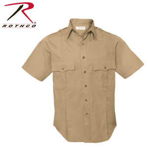 Rothco Short Sleeve Uniform Shirt  Khaki Size L