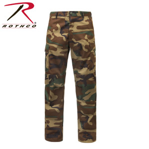 Rothco Relaxed Fit Zipper Fly BDU Pants Woodland Camo Size L (35"-39" Waist) Rothco Relaxed Fit Zipper Fly BDU Pants Woodland Camo Size L (35"-39" Waist)
