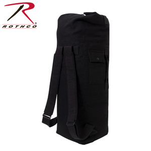 Rothco G.I. Style Canvas Double Strap Duffle Bag Black Size One Size Rothco G.I. Style Canvas Double Strap Duffle Bag Black Size One Size