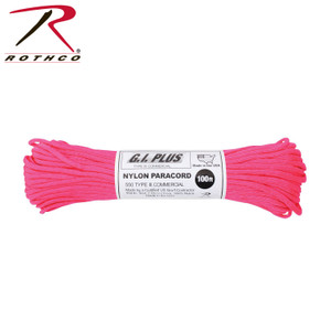 Rothco Nylon Paracord Type III 550 LB Neon Pink Size 100' Rothco Nylon Paracord Type III 550 LB Neon Pink Size 100'