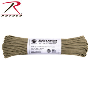 Rothco Nylon Paracord Type III 550 LB Tan Size 100' Rothco Nylon Paracord Type III 550 LB Tan Size 100'
