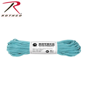 Rothco Nylon Paracord Type III 550 LB Turquoise Size 100' Rothco Nylon Paracord Type III 550 LB Turquoise Size 100'